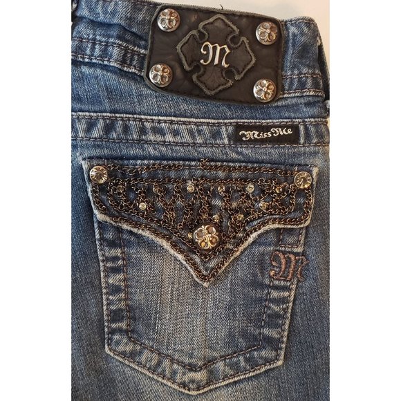 Miss Me Jeans Vintage ~  Distressed ~ Boot Cut ~ Size 26 - Picture 3 of 12
